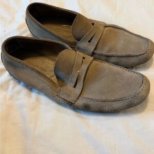 Ermenegildo Zegna Brown Suede Loafers